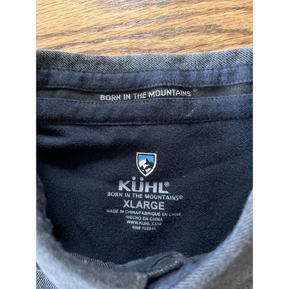 Kuhl Descendr Grey Flannel LS Shirt Mens XL Button Up Flint Oak Hunting Lodge KS - Picture 11 of 11